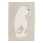 Tapis enfant beige / crme, tapis oursons 80x150cm