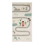 Tapis enfant en coton circuit de voiture multicolore 60x120