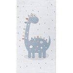 Tapis enfant lavable en machine dinosaure beige / gris 80x150 Tapis enfant lavable en machine dinosaure beige / gris 80x150