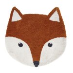 Tapis enfant renard tufté orange, écru et gris anthracite 90x100 Tapis enfant renard tufté orange, écru et gris anthracite 90x100