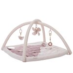 Tapis d'veil avec arche de jeux en soft boa rose