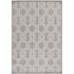 Tapis ext�rieur tiss� plat gris et greige 120x170cm