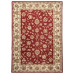Tapis floral classique en 100% laine crème rouge 60x90 cm Tapis floral classique en 100% laine crème rouge 60x90 cm