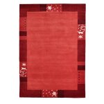 Tapis gabbeh floral en laine naturelle rouge 160x230 cm Tapis gabbeh floral en laine naturelle rouge 160x230 cm