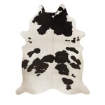 Tapis imitation peau de vache - 155x190cm noir polyester