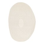 Tapis intrieur motif circulaire crme 160x230cm