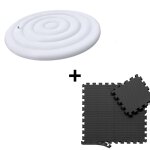 Tapis isolant noir et couverture isolante blanche pour spa Tapis isolant noir et couverture isolante blanche pour spa