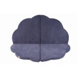 Tapis de jeu pour enfants, nuage 160x160cm, velvet, gris - bleu Tapis de jeu pour enfants, nuage 160x160cm, velvet, gris - bleu