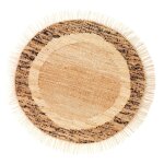 Tapis en jute, laine et coton 120 cm diam. Tapis en jute, laine et coton 120 cm diam.