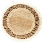 Tapis en jute, laine et coton 240 cm diam. Tapis en jute, laine et coton 240 cm diam.
