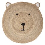 Tapis jute tte d'ourson d100cm