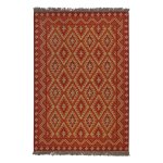 Tapis kilim pure laine tissé main ethnique chic à franges 200x290 Tapis kilim pure laine tissé main ethnique chic à franges 200x290