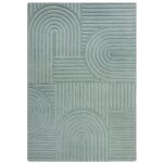 Tapis en laine bleu céladon 3d 120 x 170 Tapis en laine bleu céladon 3d 120 x 170