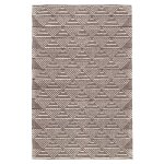Tapis en laine et coton fait main doux marron 120 x 170 Tapis en laine et coton fait main doux marron 120 x 170