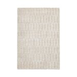 Tapis en laine et en dcolan beige 120 x 170 cm