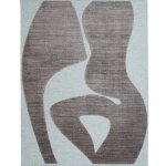 Tapis en laine motifs contemporains marron 160x230 Tapis en laine motifs contemporains marron 160x230