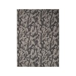 Tapis en laine motif plantin gris / ecru 170 x 240 cm