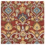 Tapis laine red / multi 122 x 122 cm Tapis laine red / multi 122 x 122 cm