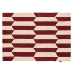 Tapis laine tissé à la main graphique bordeaux 160x230 Tapis laine tissé à la main graphique bordeaux 160x230