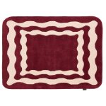 Tapis laine tissé à la main wavy bordeaux 160x230 Tapis laine tissé à la main wavy bordeaux 160x230