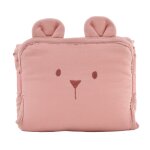Tapis  langer de voyage impermable coton bio * bois de rose