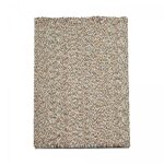 Tapis longs poils shaggy tiss en laine au motif faux uni gris 200x300
