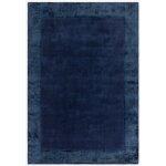 Tapis moderne en laine fait main bleu 120x170 cm