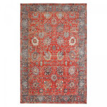 Tapis d'orient, kilim tiss� � la main en coton, rouge 120x170