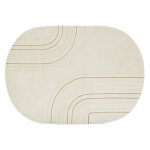 Tapis ovale tuft  motifs crus et dors 140x200