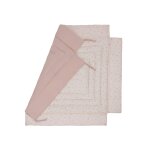 Tapis de parc carr bicolore rose clair