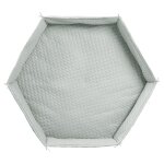 Tapis de parc hexagonal hydrofuge en polyester vert givré Tapis de parc hexagonal hydrofuge en polyester vert givré