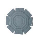 Tapis de parc rond bicolore gris ardoise