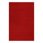 Tapis à poil court pure laine vierge rouge 90x160 Tapis à poil court pure laine vierge rouge 90x160