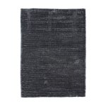 Tapis � poils longs effet soyeux gris 120x170