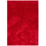 Tapis � poils longs moelleux uni vin rouge 140x200 cm