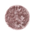 Tapis  poils longs rond mauve d 150