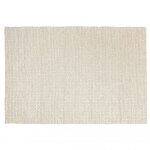 Tapis rectangulaire 160x230cm en laine tisse couleur cru