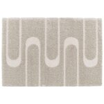 Tapis rectangulaire à poils longs motif géométrique taupe 120 x 170 cm Tapis rectangulaire à poils longs motif géométrique taupe 120 x 170 cm