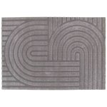 Tapis rectangulaire à poils ras motif contemporain gris 160 x 230 cm Tapis rectangulaire à poils ras motif contemporain gris 160 x 230 cm