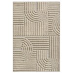 Tapis � relief g�om�triques beige 200x290cm