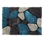 Tapis de salon bleu turquoise 120x170 cm