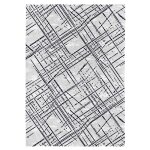 Tapis de salon en fibres naturelles gris 160x230 cm