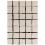 Tapis de salon en laine blanc 160x230 cm Tapis de salon en laine blanc 160x230 cm