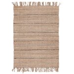 Tapis de salon tissé main en jute beige 060x120 cm Tapis de salon tissé main en jute beige 060x120 cm