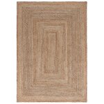 Tapis de salon tissé main en jute beige 80x200 cm Tapis de salon tissé main en jute beige 80x200 cm