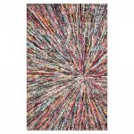 Tapis salon tiss motif ethnique doux et soyeux, multicolore 160x230