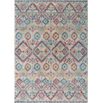 Tapis salon vintage - poils court et doux multicolore 200x290 Tapis salon vintage - poils court et doux multicolore 200x290