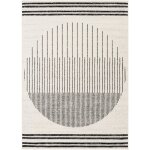 Tapis scandinave moderne blanc / noir 200x275 Tapis scandinave moderne blanc / noir 200x275