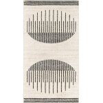 Tapis scandinave moderne blanc / noir 80x150 Tapis scandinave moderne blanc / noir 80x150