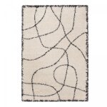 Tapis shaggy 160x230 beige, noir